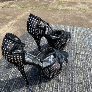Liliana Studded Black Heel